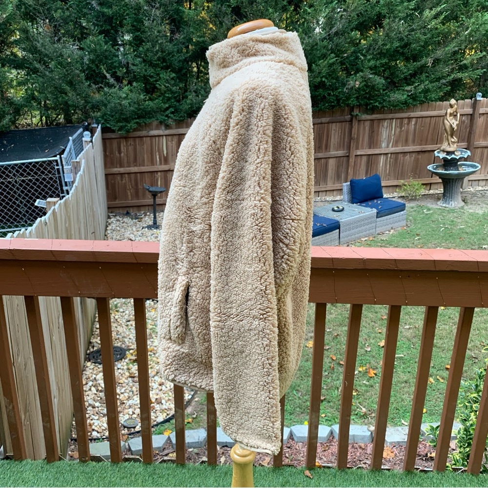 Womens Sonoma Goods for Life Sherpa Teddy Jacket | XL | Tan  NEW!! - Picture 6 of 12
